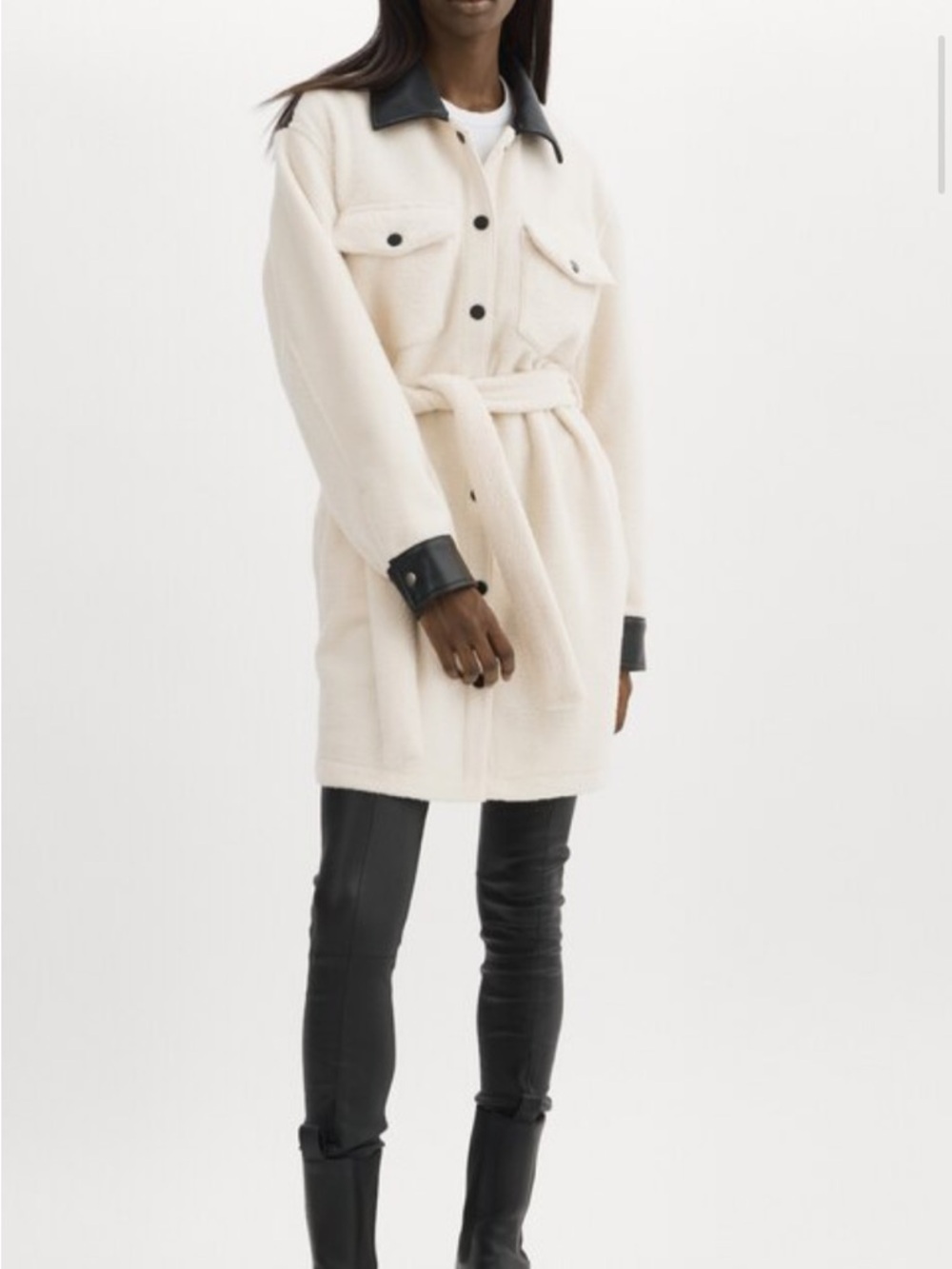 NWT LAMARQUE Zosia Polar Fleece Shirt Dress/Jacket